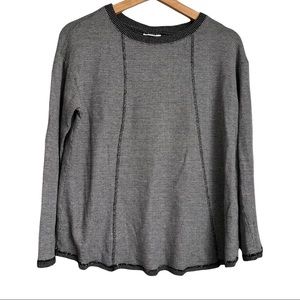 J. Jill Reversible Thermal Knit Long Sleeve Lightweight Pullover Sweater